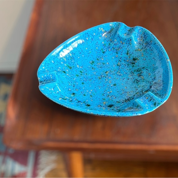 MCM Tray Mid Century Ashtray Vintage Modern Ceramic Pottery Confetti 60s - Picture 2 of 6